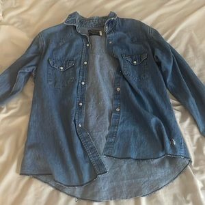 WRANGLER Jean Button Up Shirt (small rip)